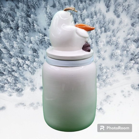 Rae Dunn Frozen Olaf Figural Canister New Tag Attached Excellent Condition - Picture 4 of 10